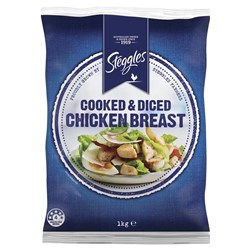 STEGGLES CKD & DICED CHICKEN BREAST 1KG