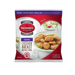 INGHAM TERIYAKI CHICKEN MEDALLIONS 1KG