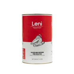LENI ROASTED RED SLICED PEPPERS 4.2KG