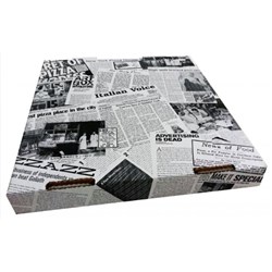 NEWS PRINT 11" PRINT PIZZA BOX FLAT 50's