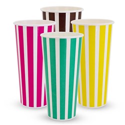 TAILORED COLD CUP PAPER STRIPED 24OZ 500's