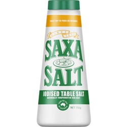 SAXA IODISED SALT 12 X 750GM