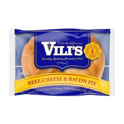 VILI'S BEEF CHEESE BACON PIE 12 X 160GM