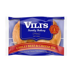 VILI'S CHILLI BEEF AND CHEESE PIE 12 X 160GM
