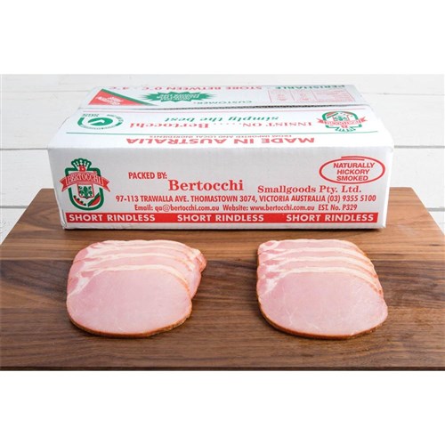 BERTOCCHI SHORT CUT RINDLESS BACON 5KG