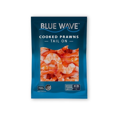 BLUE WAVE 16/20 PEELED & CKD PRAWN CUTLE 700GM