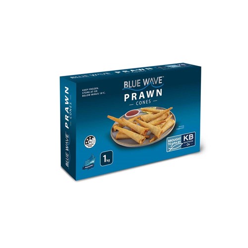 BLUE WAVE PRAWN CONES 1KG