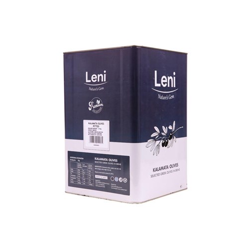 LENI PITTED KALAMATA OLIVES 10KG