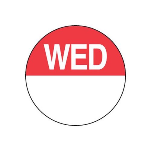 DATE DOTS 24MM ROUND WEDNESDAY 1000's