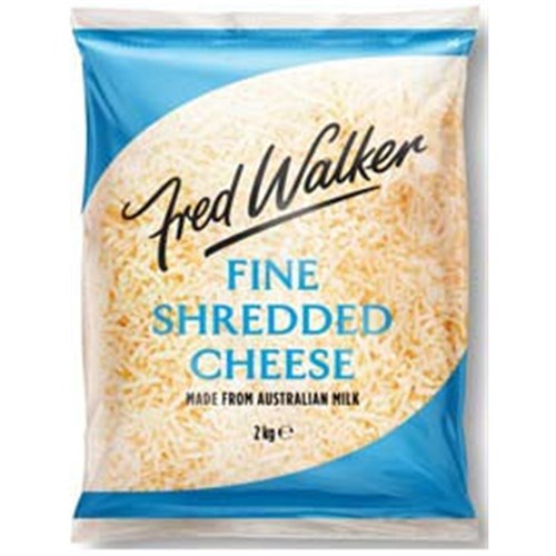 FRED WALKER FINE SHREDDED CHEDDAR CHEESE 6 X 2KG